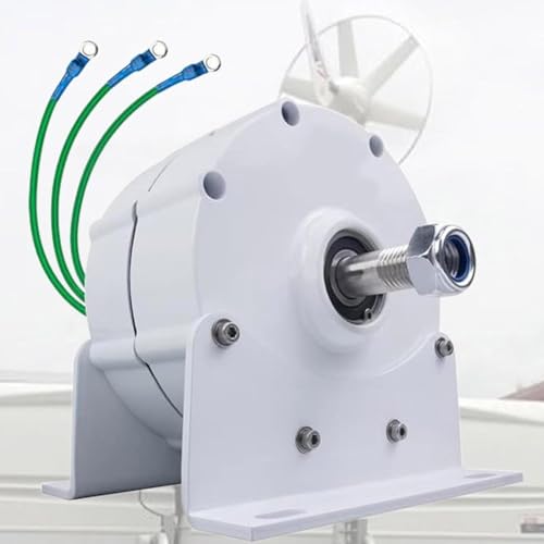 6000W 8000W 10000W 12000W Permanent Magnet AC Brushless Generator, 12V 24V 48V 3 Phase Low RPM Permanent Magnet Alternator with Controller for Wind Water Turbines with Base(48V 12000W)