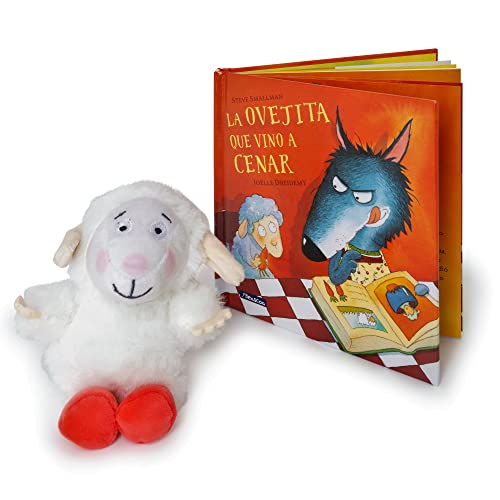 Peluche y cuento de La ovejita que vino a cenar (La ovejita que vino a cenar. Libro juguete) (Pequeñas manitas)