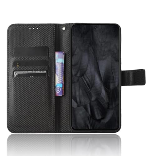 Coque Pixel 8 Pro à rabat anti rayure avec support noir - 4