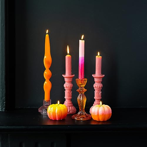 Pumpkin Shaped Candle - Halloween Table Decorations - Also Ideal as Thanksgiving Gift, Everyday Autumnal Gourd Home Décor Made from Paraffin Wax | Size: 10cm | Burn time 10 Hours | Unscented | - Image 3