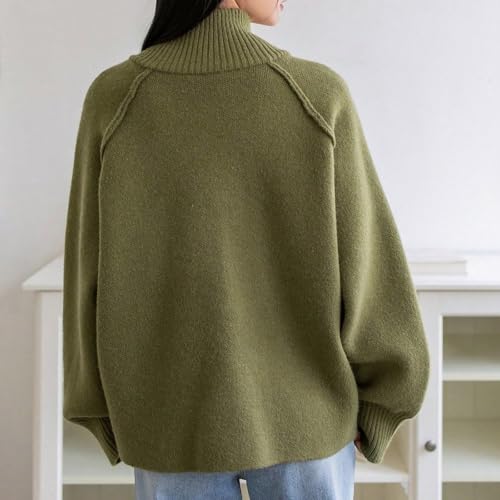 Womens Long Sleeve Collared Zipper Cardigan Fall Casual Sweater Coat Oversized Trendy Jackets Tops3