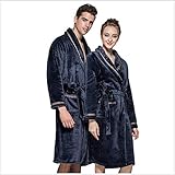 MOOLFN Otoño e Invierno Las Mujeres de los Hombres y de Peluche Chal alargan Engrosado Damas de Servicio a Domicilio Pijamas cálido Servicio a Domicilio Traje Super Suave Albornoz,M