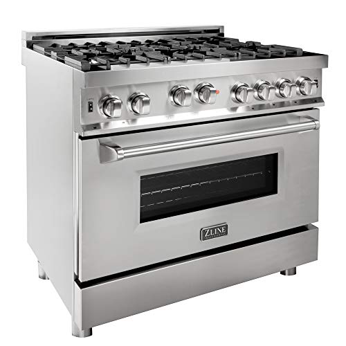 ZLINE 36 in. Professional 4.6 cu. ft. 6 Gas on Gas Range in