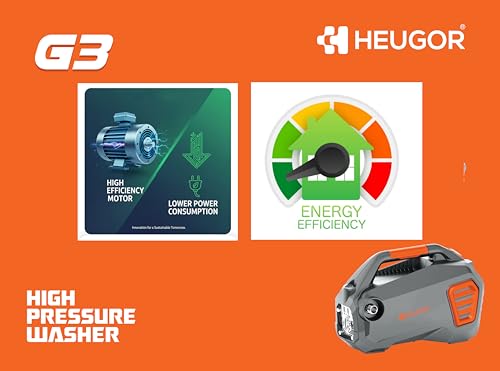 Image of G3 High Pressure Washer, 900W Induction Motor | 2030 PSI, 6.3 LPM Flow, Self Suction, Auto Stop, Compact Portable Design
