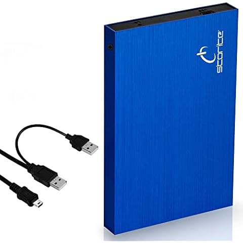 Storite F32 2.5” Ultra Slim Portable External Hard Drive USB 2.0 with 500GB Memory Expansion HDD Backup Storage, Fast Data Transfer, Hard Disk Compatible with MAC/PC/Laptop/Desktop/Chromebook (Blue) Cover