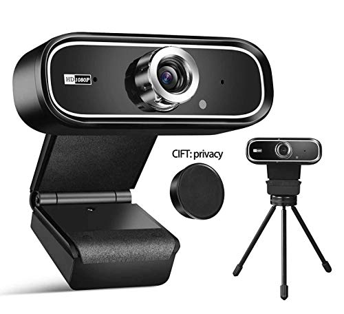 MOTECH PC Webcam : 1080P Full HD Webcam USB Desktop & Laptop Webcam Live Streaming Webcam with Microphone Widescreen HD Video Webcam 90-Degree Extended View for Video Calling (HD Webcam)