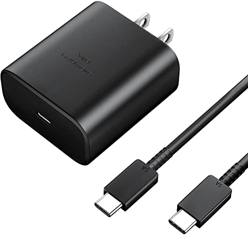 Super Fast Type C Charger,Samsung 45W USB-C Wall Charger for Samsung Galaxy S22 S21 S20 Ultra Plus Note 10+,Google Pixel,Note 20,PPS Charger Adapter Block with 5ft C Charger Fast Charging Cable