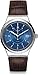 Produktbild Swatch Herren Digital Automatik Uhr mit Leder Armband YIS404