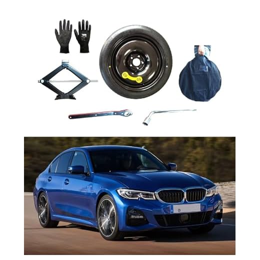 Kit Ruotino di Scorta 18" compatibile con Bmw Serie 1 F40 (da 2020), Serie 3 G20 G21, (2020-present) con Cric, Chiave e sacca