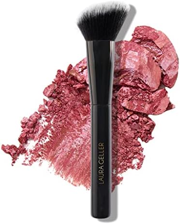 LAURA GELLER NEW YORK Angled Blush Brush with Black Wooden Handle & Dense Bristles for Makeup Application