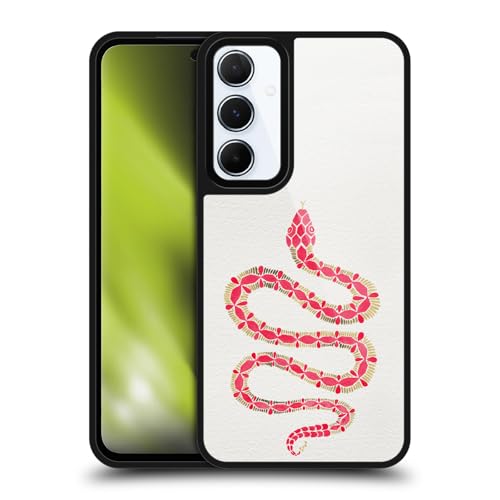 Coque Samsung Galaxy A55 5G Serpent Rose Cat Coquillette Head Case Designs en gel renforcé