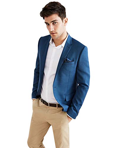 Veste Homme Revers en Pointe Eviter les Plis Manteau Bal de Fin d'Année