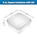 NYHI 8 oz 20 Pack Square Clear Deli Containers with Lids Disposable BPA Free Square Plastic Food Storage Containers with Lids Airtight for Meal Prep Take Out Kitchen