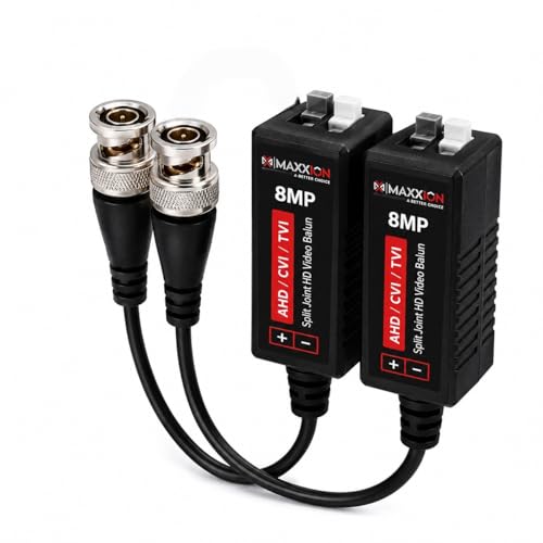 Image of Video Balun | 8MP (Pack of 5), 4K Passive HD BNC Video Balun Transceiver Transmitter Via Rj45 Cable AHD /TVI /CVI /CVBS for Full HD CCTV DVR Security Surveillance Camera System