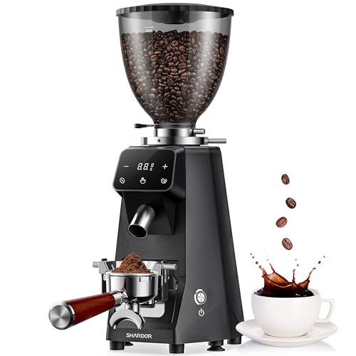 SHARDOR 64mm Burr Coffee Grinder, Electric Espresso Coffee Grinders for Home Use with Commercial-Grade Precision, 100 Grind Settings, Die-Cast Aluminum Housing, 17.6oz Hopper, Anti-Static Technology