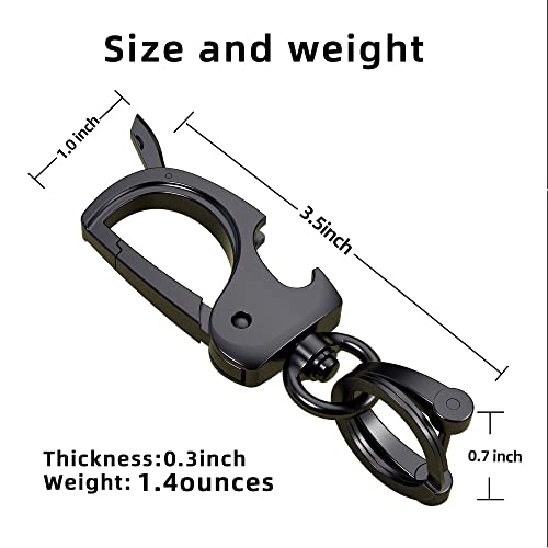 Juedarli Metal Multifunctional Car Key Chain Clip,Bottle Opener Ring,Keychains Holder Rings With Carabiner Keychain For Men And Women(Pack Of 2) #TOP6