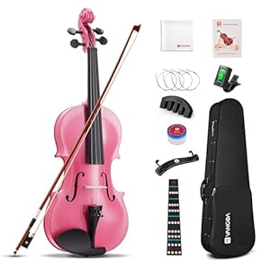 Vangoa 3/4 Violine Geige Anfänger Set Rosa