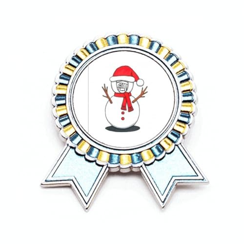 Broche bonhomme de neige en métal taille M pour égayer vos manteaux ternes