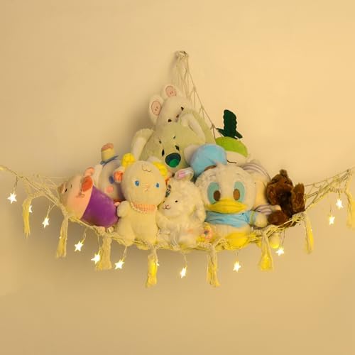 HeyuLotus Toy Net Hammock for Stuffed Animals,Cute Toy Net Holder with
