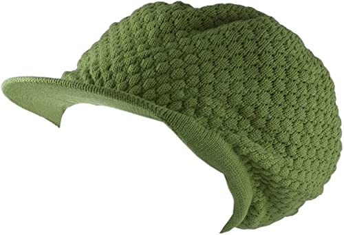 CRAZY LIZARD Rasta Dreadlock-Mütze in einfarbigen Farben Bob Marley Herren Mützen Dreadlock Tam Zubehör Beanie Mütze Jamaikanische Tam-Mützen für Damen und Herren, olivgrün, L