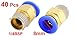 Vanky Industry 40Pcs 1/4BSP Male Thread to 8mm Hose Air Pneumatic Coupler Pipe Connector