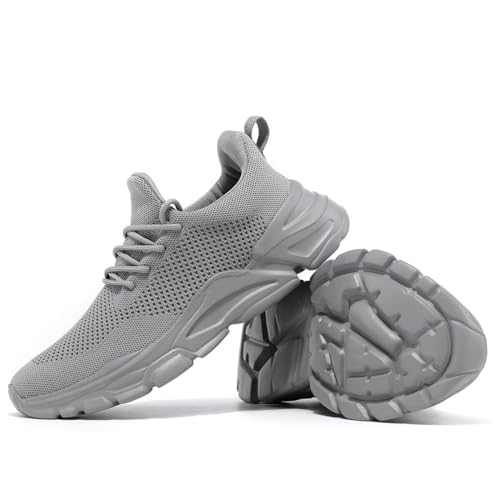 Image of Wrezatro Men's Slip on Walking Shoes Ultra Light Breathable Non Slip Running Shoes Casual Fashion Sneakers Mesh Workout Sports