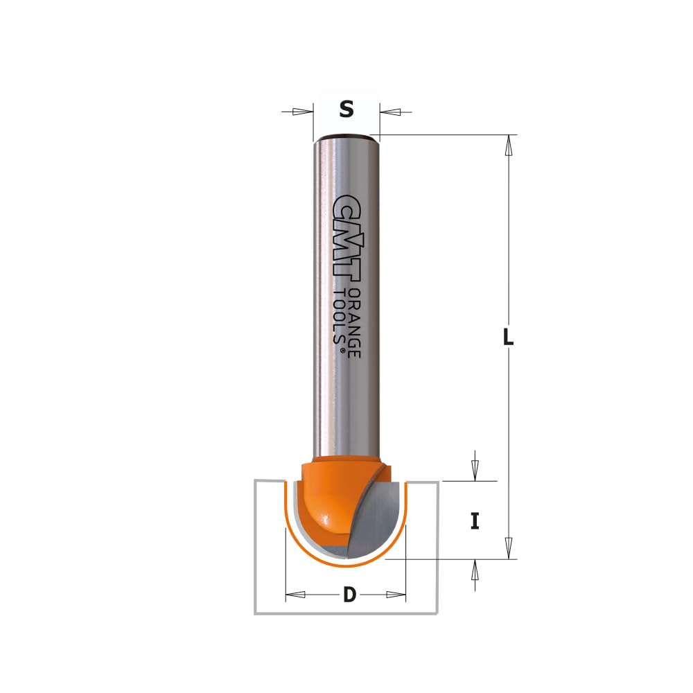 Cmt Orange Tools 914,127,11 truskawka promień HM wypukły kształt 8 R S D 12,7 6,35
