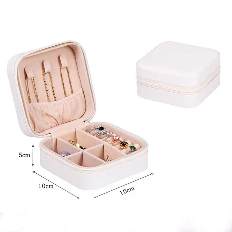 LLXYWJ Estuche para Pendientes y Anillos, joyero de Viaje con Cremallera, joyero portátil de Palma (Estilo 4) (Estilo 2)