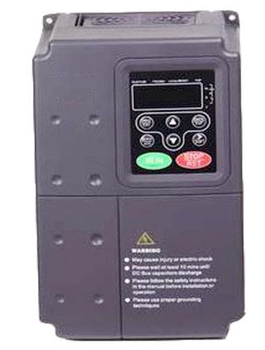 Generic CHF100A-015G/018P-4 VFD Inverter with control panel and warning label
