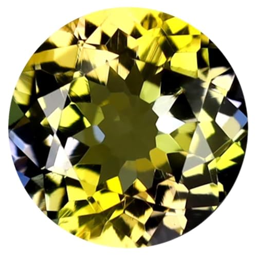 Tanzanite jaune naturelle ronde 7 mm pierre précieuse certifiée AIG vrac