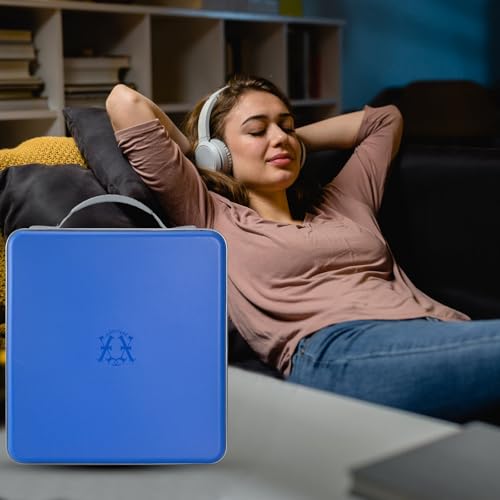 alavisxf xx CD Case, 224 Capacity Hard Plastic CD DVD Case Holder, Portable Large Capacity Disc Storage Organizer Holder for Car, Home, Travel (Blue, 224 Capacity) - Image 5