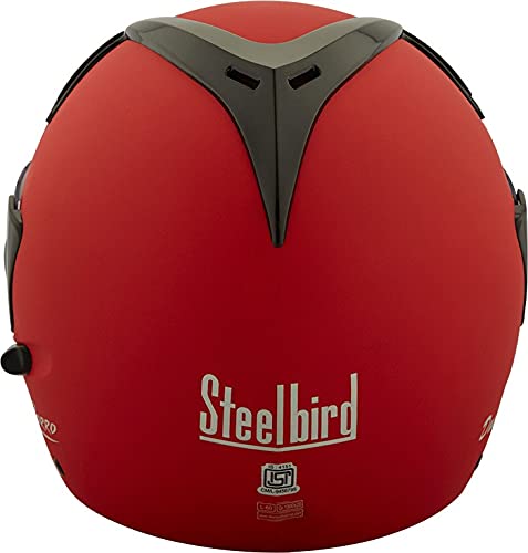 Image of Steelbird SB-34 Zorro Dashing Flip-Up Helmet (Matte Red, L)