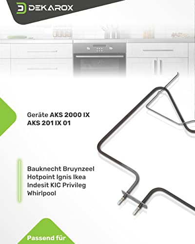 DEKAROX Unterhitze Heizelement 230V 1150W für Bauknecht Whirlpool Ignis 481010375734 IRCA 7005R616 für Backofen Herd