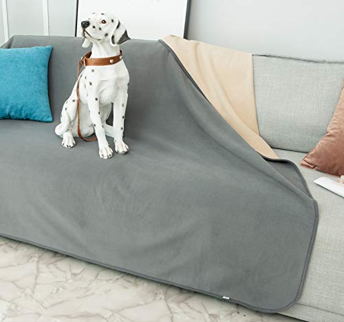 DEARTOWN Waterproof Dog Blanket for Bed Couch Sofa 70x90 Inches, Reversible Microfiber Dog Bed Cover for Large Dogs… - Image 6