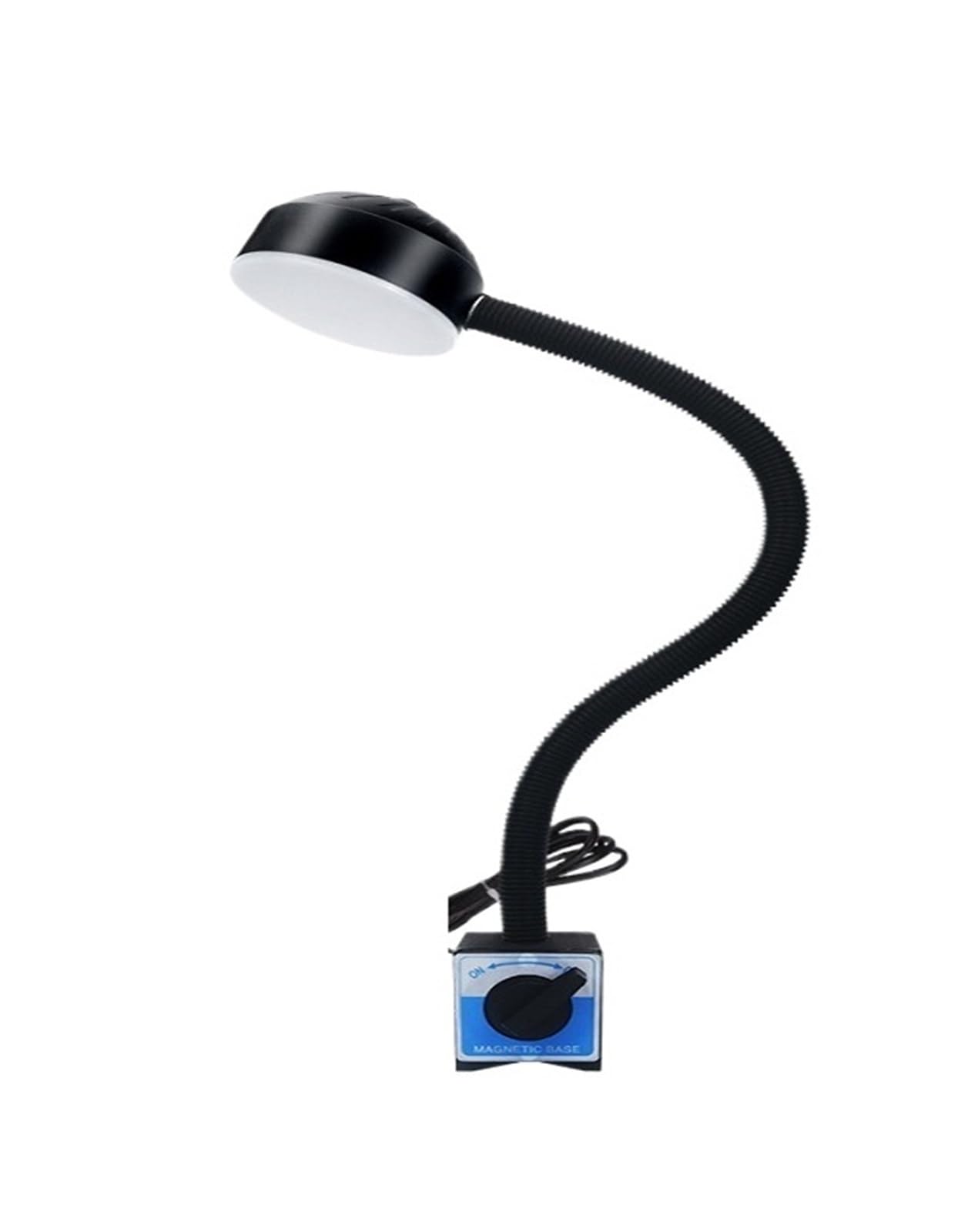WXVFX Led Workshop Working Lamp 12W 110-220V Flexible L40cm gooseneck Magnetic Base LED Work Lamp for Workbench Lathe Drill Press