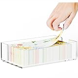 Acrylic Bathroom Napkin Holder,Clear Guest Towel Holder Tray For Bathroom,Waterproof Splashing Vertical Disposable Paper Hand Towel Holder,Modern Dining Table Napkin Tray for Home,Hotel,Office,Kitchen