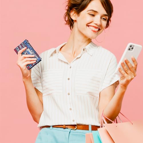 Image of Nautica High Tide Small Wallet for Women, RFID Blocking Slim Credit Card Holder with Zipper Coin Pocket, Bifold Compact Wallet with ID Window, Indigo /Marina