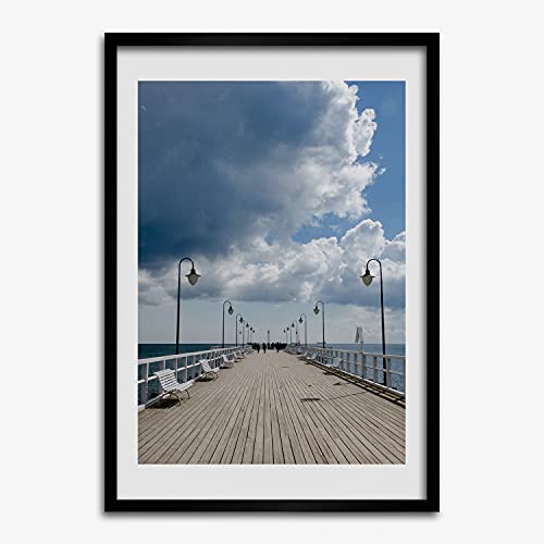 Cadre photo affiche 50x70 cm Tulup peinture tableau moderne cadre bois MDF
