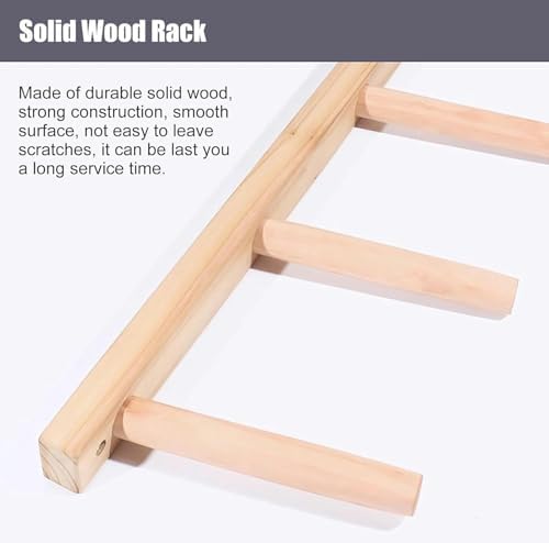 Wall-Mounted Yoga Mat & Foam Roller Rack, Wooden Storage Holder for Exercise Mats, Space-Saving Organizer for Home Gym & Fitness Class Display Stand