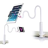 【Maße und Material】 Gesamtlänge der Betthalterung ist 80 cm, Länge des flexiblen Arm ist 64 cm. Der Basisfuß eignet sich für alle Platten mit einer Dicke von 7,5cm. Der iPhone Halter ist aus Aluminium-Magnesiumlegierung und ABS-Kunststoff hergestellt. Um die Lebensdauer des Halter zu verlängern