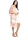 Anna-Kaci Womens Long Embroidered Lace Kimono Cardigan with Half Sleeves, Mauve, OneSize