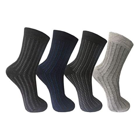 BestSale247 6 or 12 Pairs Men's Socks Cotton Thermal Warm Thick Winter Sports Ski Work Socks Black Full Terry Towelling Size 39-42/40-44; 43-46 - Grey - 9-11 Cover