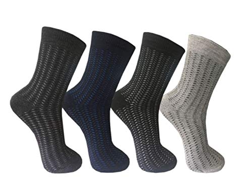 BestSale247 Lot de 6 ou 12 paires de chaussettes thermiques pour homme en coton - Bleu - 39-42 Cover