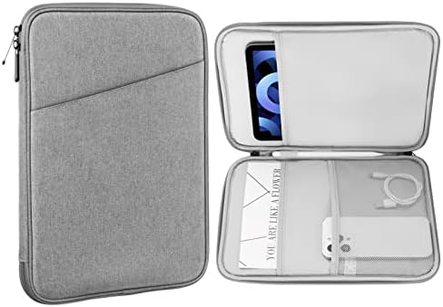 MoKo 9-11 Inch Tablet Sleeve Case, Fits iPad air 5/4 10.9" 2022, iPad Pro 11 M2 2022-2018, iPad 10th 10.9 2022, Galaxy Tab S8/A8/A7 2022, Protective Bag Carrying Case with Pocket, Misty Blue