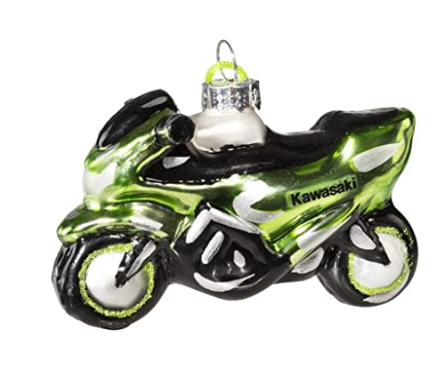 Kawasaki Weihnachstkugel Motorrad Anhänger Baumschmuck