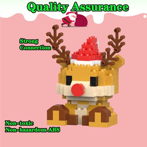 Image of Christmas Reindeer Building Micro Blocks Set Compatible with Lego Christmas Advent Calendar 2026 Stacking New Toys Holiday Present Box New Year Xmas Gifts for Kids and Adults (Reindeer)