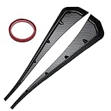 16.1in 2 Pcs Car Fender Side Vents Carbon Fiber Sticker, ABS Air Flow Intake Hole Grille Cover, Car Universal Fender Spoiler Decorative Accessories (Carbon Fiber, Black)