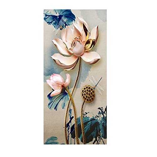 Diamant Peinture Kit zen fleur de lotus pour créer une décoration murale de salon unique