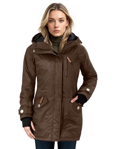berydale Winterjacke Damen Parka I Warme Übergangsjacke Damen I Atmungsaktiv, Wind- und Wasserdicht I Wintermantel mit Thermowattierung