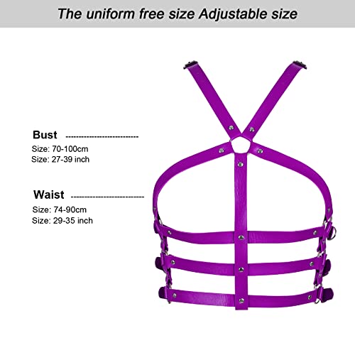 Men's Leather Body Harness Punk Chest Belt Adjustable Gothic Carnival Halloween Party Dance Costume Accessories3